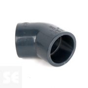 Codo de PVC gris 45º encolar y roscar