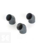 Codo de PVC gris 45º encolar y roscar