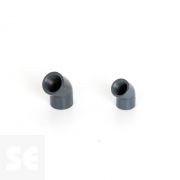 Codo de PVC gris 45º roscar