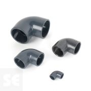 Codo de PVC gris 90º encolar
