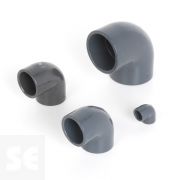 Codo de PVC gris 90º encolar