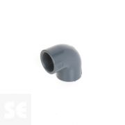 Codo de PVC gris 90º roscar