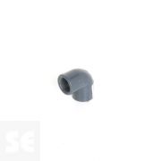 Codo de PVC gris 90º roscar