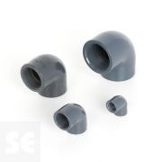 Codo de PVC gris 90º roscar