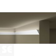 Cornisa / Moldura Techo Poliestireno Luz Indirecta Blanco 60x36x2000 mm