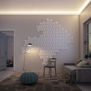 Cornisa / Moldura Techo Poliestireno Luz Indirecta Blanco 60x36x2000 mm