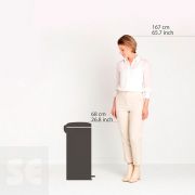 Cubo de Pedal Newicon Satin Taupe 30l