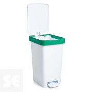 Cubo Basura Pedal Plástico Verde 25 l