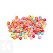 Cuentas Plástico Redondas Estrella Colores Surtidos