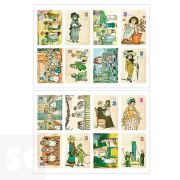 Sellos Papel Adhesivos Little Girl 7x12 cm 2 Hojas