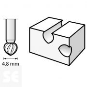 Fresa para Tallar Grabar y Fresar 4,8mm. Dremel 192 (2u.)