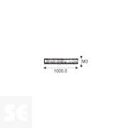 Barra Roscada Inoxidable A2 M3x1000mm.