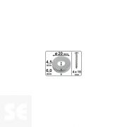 Imán Neodimio con Agujero Redondo 20x6x4,5 mm . Fuerza 10,5 kg (1u.)