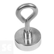 Imán Neodimio con Gancho Cerrado M5 diámetro 25 mm. Fuerza 21 kg (1u.)