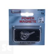 Imán Neodimio con Gancho Cerrado M5 diámetro 25 mm. Fuerza 21 kg (1u.)