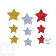 Estrellas de Goma Eva Adhesiva 47, 35, 22 y 17mm. 32u. 98612