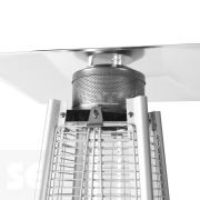 Estufa Gas Exterior Negra Piramidal Alto 221 cm