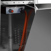 Estufa Gas Exterior Negra Piramidal Alto 221 cm