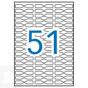 Etiqueta Blanca Adhesivas Joyería 765 uds Imprimir 45x8 mm