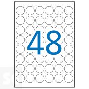 Etiquetas Adhesivas  Redonda Blanca 30 25h