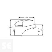 Monomando Grifo Lavabo Mod. Fabio 