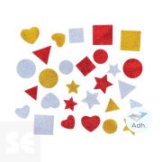 Formas Básicas Goma Eva Adh. Purpurina 42, 32mm 30u. 98600