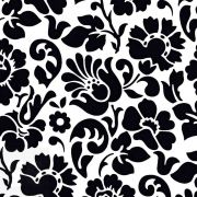 Vinilo Adhesivo Decorado Baroko Negro de 45cm x 2 mt