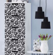 Vinilo Adhesivo Decorado Baroko Negro de 45cm x 2 mt