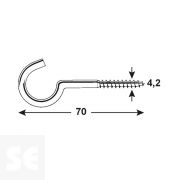 Gancho Cincado 4,2x70 mm (6 uds.)