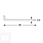 Gancho Acero Latonado 3,5x50 mm Vz (10 uds.)