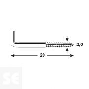 Goznes Cincado 20 mm 2,0x20 Vz (30 uds.)