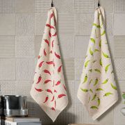 Paño Cocina Guindillas Arena 50x50 cm