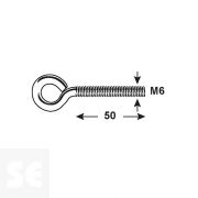 Hembrilla M6x50 mm Vz (5 uds.)
