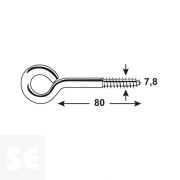 Hembrilla Cerraduras o Andamios Vz 7,8x80 mm (2 uds.)