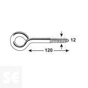 Hembrilla Cerrada Madera Cincada 12x120 mm (2 uds.)