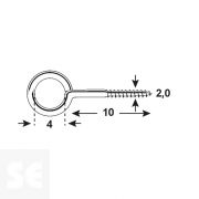 Hembrilla 2x10x4 mm Vz (50 uds.)