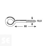 Hembrilla Cerrada Madera Cincada 10x80x25 mm (4 uds.)