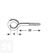 Hembrilla 25x8 mm Vz (10 uds.)