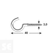 Hembrilla Inoxidable A2 3,0x40 mm (6 uds.)