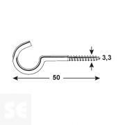 Hembrillas Galvanizadas 50 mm 3,3x50 (6 uds.)