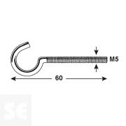 Hembrilla Abierta Métrica Cincada M5x60 mm (4 uds.)