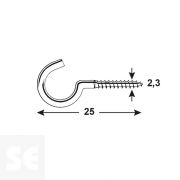 Hembrilla Abierta Madera Latón 2,3x25 mm (20 uds.)