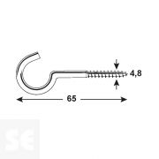 Hembrilla de Tendero 4,8x65 mm Vz (4 uds.)
