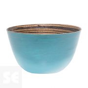 Bol Bambú Natural Turquesa Mate