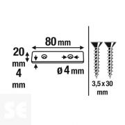 Juego de imanes de Neodimio 80x20 mm Máx. 18 kg (1ud.)
