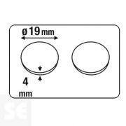 Juego de imanes Neodimio 19 mm Máx. 4 kg (4 uds.)