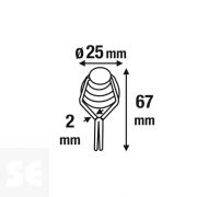 Juego de imanes de Neodimio 25x67 mm Máx. 21 kg (2 uds.)