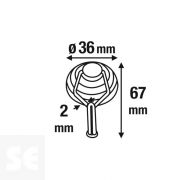 Juego de imanes de Neodimio 36x67 mm Máx. 4 kg (1 ud.)