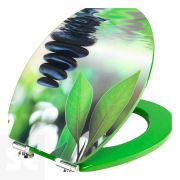 Tapa y Asiento WC Amortiguada Modelo Black Stone