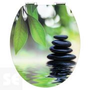 Tapa y Asiento WC Amortiguada Modelo Black Stone